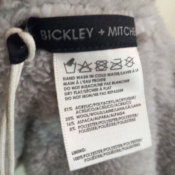 Bickley + Mitchell Boucle Knit Infinity Scarf-Size OS-Teddy Lined-Wool Blend-NEW - Picture 6 of 9